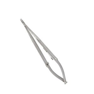 Round Handle Micro Needle Holder Stainless Steel Microsurgical Instrument