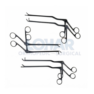 The Laminectomy Intervertebral Rongeur Set of 6 Pcs – Orthopedic Bayonet Bone Rongeurs is designed for use in spinal and orthopedic surgical procedures that require controlled removal of bone and tissue. This instrument set provides a selection of bayonet-style rongeurs intended to support surgical access and precision in procedures involving the spine and intervertebral areas. Design and Construction Each rongeur features a bayonet-style configuration designed to help improve visibility around the working area. The angled profile provides space between the surgeon’s hand and the operative site, supporting better instrument positioning during spinal procedures. Surgical Applications Laminectomy and intervertebral rongeurs are used by trained medical professionals in selected spinal and orthopedic procedures. They are designed for controlled biting and removal of bone or tissue where appropriate, depending on the instrument’s specific jaw design and intended use. Six-Piece Instrument Set This set includes six pieces, offering a selection of instruments for different surgical requirements. Having multiple rongeurs in one set allows medical professionals to select an appropriate instrument according to the procedure, anatomical access, and required working area. Handling and Control The bayonet-style design supports controlled positioning in areas where direct access may be limited. Proper handling and instrument selection are important for maintaining precision during surgical use. The instrument should be used by qualified professionals familiar with spinal surgical techniques. Orthopedic and Spinal Instrumentation These rongeurs are intended for specialized orthopedic and spinal instrumentation needs. Their design makes them suitable for consideration by hospitals, surgical centers, medical distributors, and professional instrument suppliers seeking instruments for spinal procedures. Reprocessing and Maintenance Reusable instruments should be cleaned, inspected, and sterilized according to the manufacturer's validated instructions and applicable medical facility protocols. Before each use, inspect the jaws, joints, alignment, and overall condition to ensure the instrument is suitable for its intended application. Product Quality At SurgiPortal, we focus on providing surgical instruments designed to meet the practical requirements of medical professionals and healthcare suppliers. Product specifications, materials, jaw sizes, and configuration should be confirmed before ordering to ensure the set matches your requirements. Key Features Product Type: Laminectomy Intervertebral Rongeur Set Set Quantity: 6 pieces Instrument Design: Bayonet-style bone rongeurs Application: Spinal and orthopedic surgical procedures Working Purpose: Controlled removal of bone and tissue, as appropriate for the instrument Instrument Profile: Designed to support access and visibility Handling: Supports controlled positioning during use Maintenance: Follow the manufacturer's cleaning and sterilization instructions Intended Users: Qualified medical and surgical professionals Suitable Buyers: Hospitals, surgical centers, and medical instrument distributors
